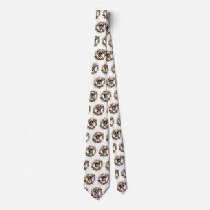 Boxer Christmas Wreath Festive Pup Tie