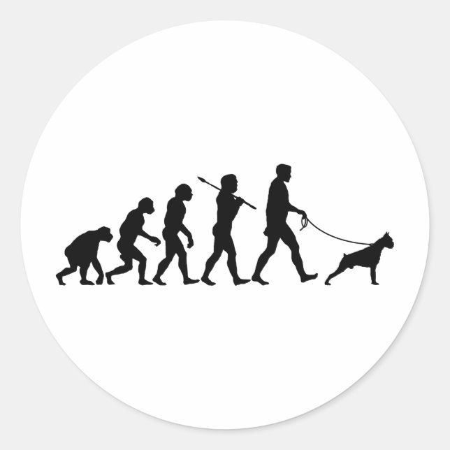 Boxer Classic Round Sticker (Front)