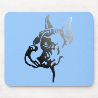 Boxer croped Head Mouse Pad