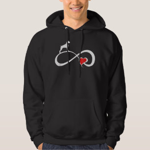 Boxer Cropped Ears Dog Mum Eternity Heart Valentin Hoodie