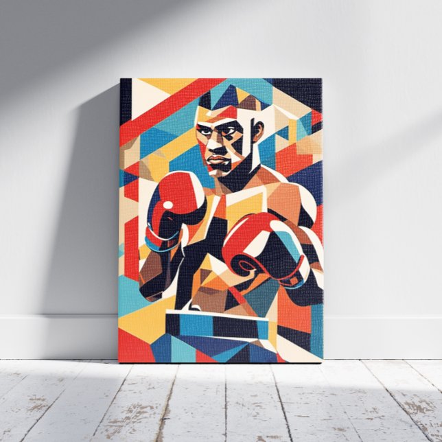 Boxer Cubism Canvas Print (Creator Uploaded)