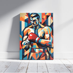Boxer Cubism Canvas Print