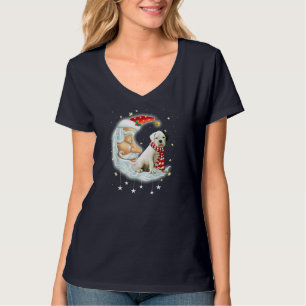Boxer Cute Christmas Moon Santa Xmas Dog T-Shirt