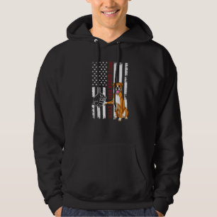 Boxer Dad Dog Boxer Dog Apparel American Flag For Hoodie
