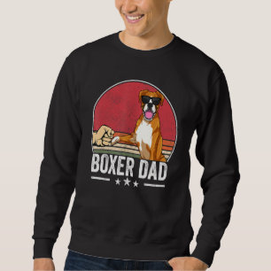 Boxer Dad Dog Boxer Dog Apparel Retro Sunset For M Sweatshirt