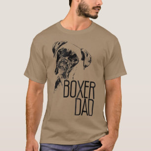 BOXER DAD DOG FACE T  DOG LOVERS BOXER DAD GIFT T-Shirt