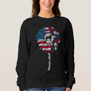Boxer Dad For Men Sunflower Boxer Dog American F Sweatshirt