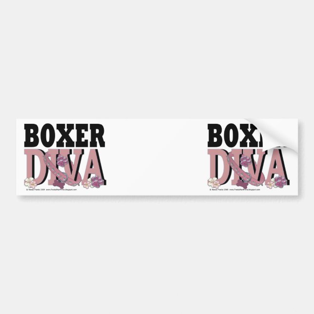 Boxer DIVA Bumper Sticker (Front)