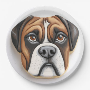 Boxer Dog 3D Inspired Paper Plate