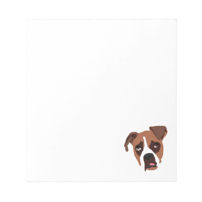 Boxer Dog 5.5" x 6" Notepad (Front)