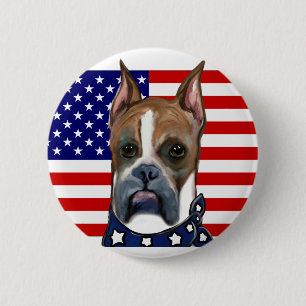 Boxer Dog 6 Cm Round Badge
