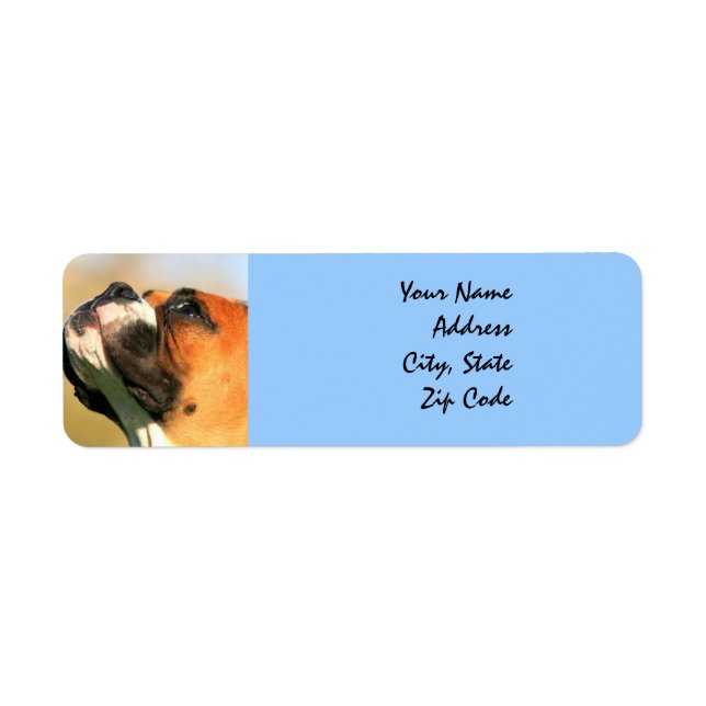 Boxer Dog Address Label (Front)