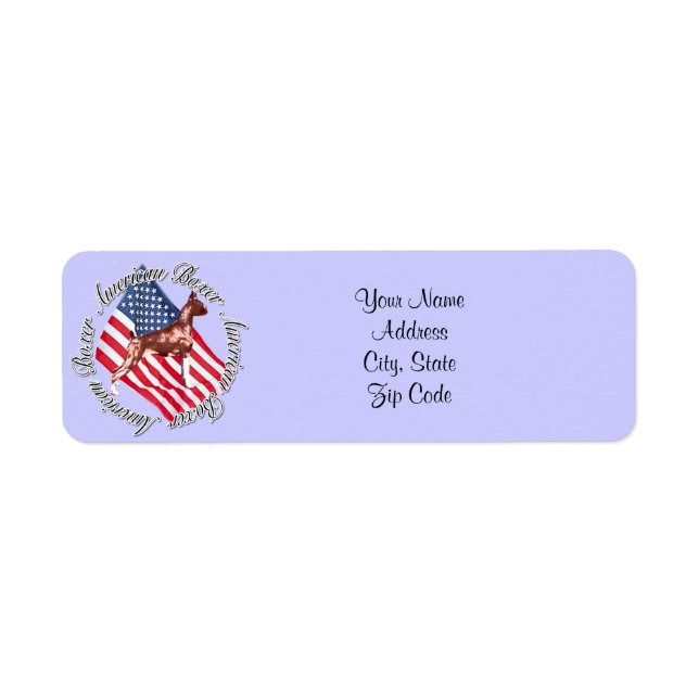 Boxer Dog Address Labels (Front)
