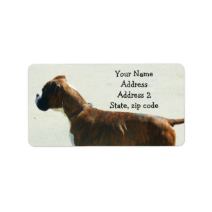 Boxer dog address labels