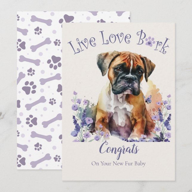 Boxer Dog Adoption, Gotcha Day Card (Front/Back)