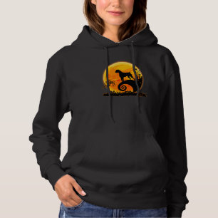 Boxer Dog And Moon Scary Halloween Costume Hoodie