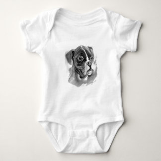 Boxer Dog Art Baby Bodysuit
