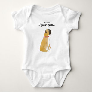 "Boxer dog baby bodysuit, Baby shower gift Bodysuit