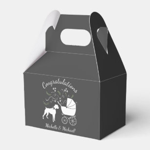 Boxer Dog Baby Shower Puppy Grey Favour Box