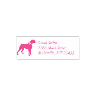 Boxer Dog Baby Shower Puppy Pink Girl Self-inking Stamp