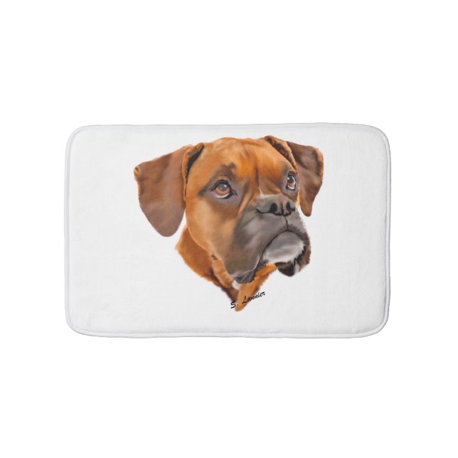 Boxer Dog Bath Mat (Front)