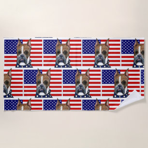 BOXER DOG BEACH TOWEL