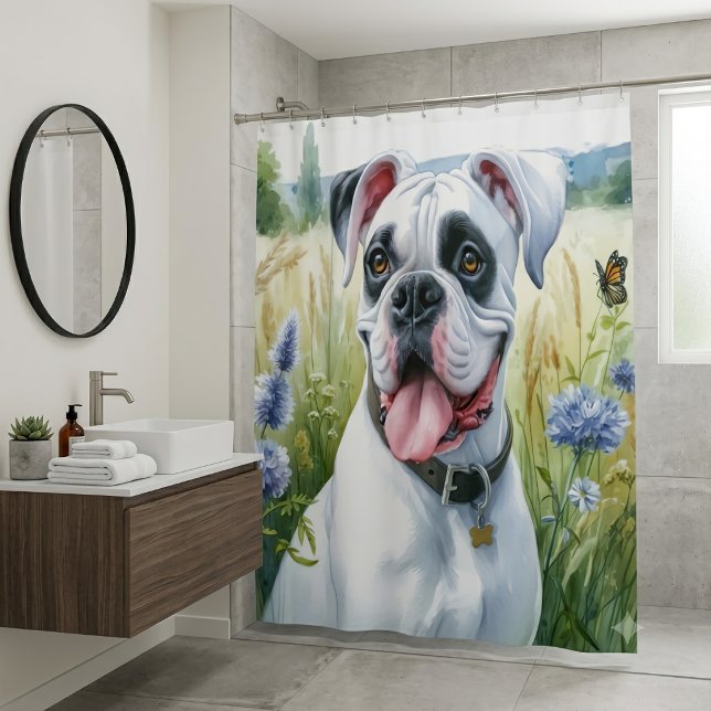 Boxer Dog Beauty Shower Curtain (Creator Uploaded)