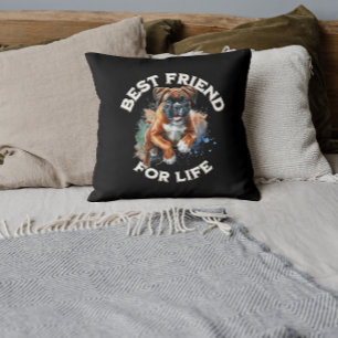 Boxer Dog Best Friend For Life Cushion