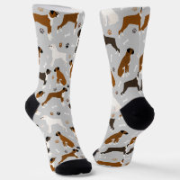 Boxer Dog Bones and Paws Socks