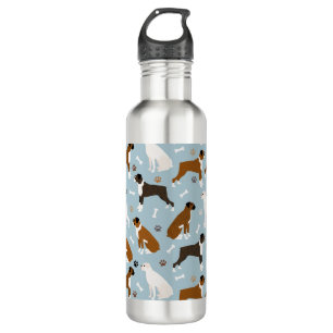 Boxer Dog Bones and Paws Stainless Steel Water Bot 710 Ml Water Bottle