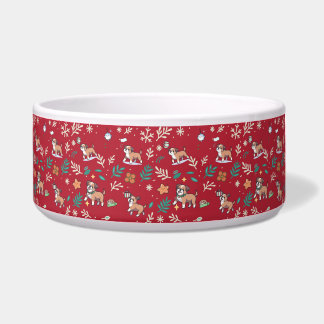 Boxer Dog Bowl Christmas Cute Kawaii Holiday Pet