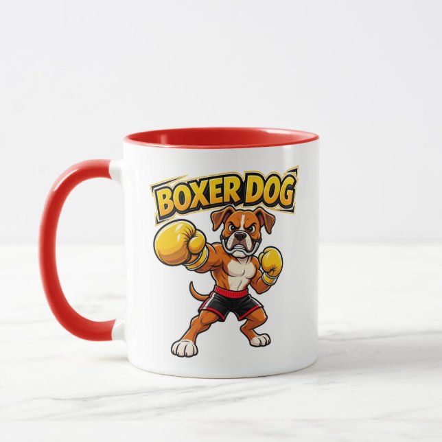 Boxer Dog Boxer Boxing Champion Funny Boxing Mug (Left)