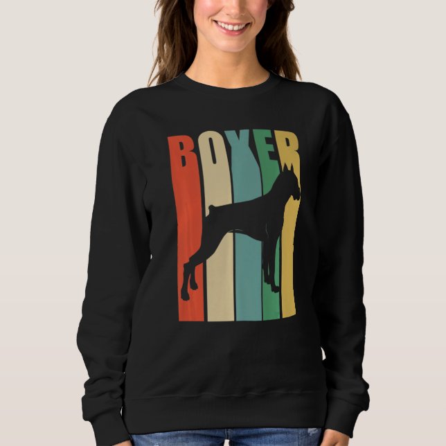Boxer Dog  Boxer Dog Retro Sweatshirt (Front)