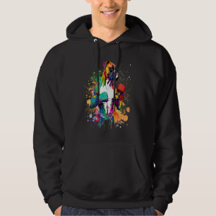 Boxer Dog Boxing Gloves Fitness Workout Colourful Hoodie
