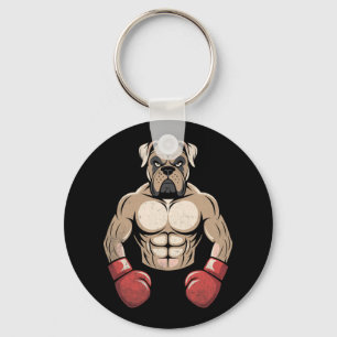 Boxer Dog Boxing Gloves Pet Dogs Boxers Men Women Key Ring
