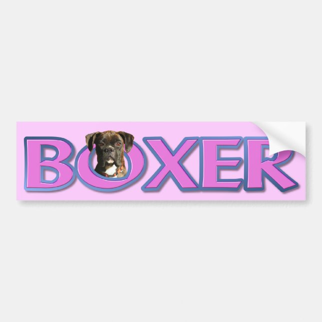 Boxer dog bumper sticker (Front)