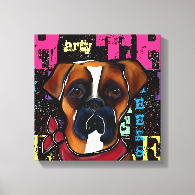 Boxer Dog Canvas Print (Front)