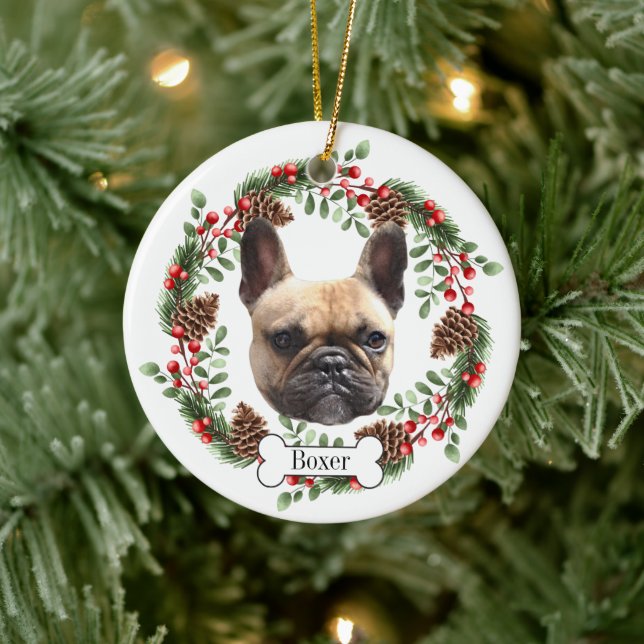 boxer  dog ceramic tree decoration (Tree)