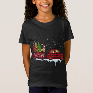 Boxer Dog Christmas Red Plaid Leopard Truck Santa T-Shirt