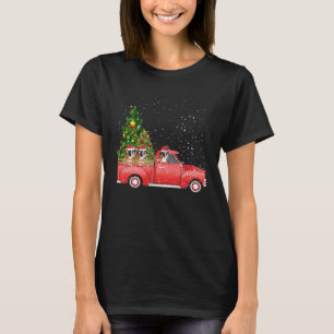 Boxer Dog Christmas Tree On Car Xmas vacation Fami T-Shirt