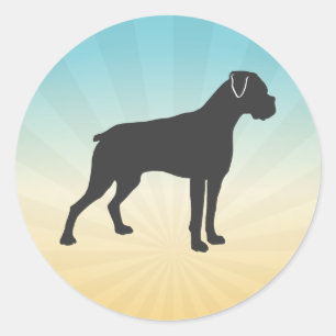 Boxer Dog Classic Round Sticker
