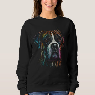 Boxer Dog Colorful Dog Mom Dad Men Women Kid Sweatshirt