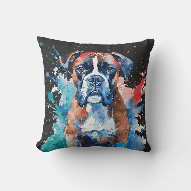 Boxer Dog Cushion (Front)