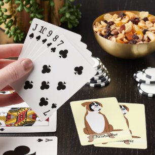 Boxer Dog Design Add Your Own Image Playing Cards