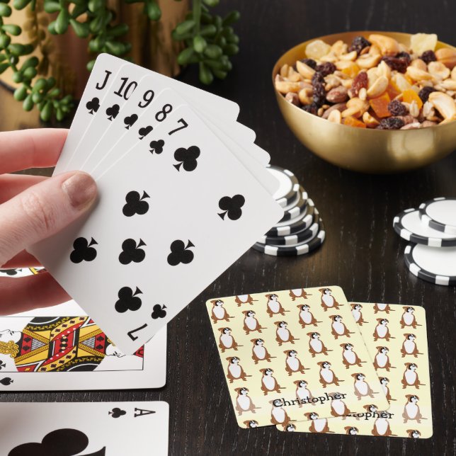 Boxer Dog Design Any Colour Background Playing Cards (In Situ)