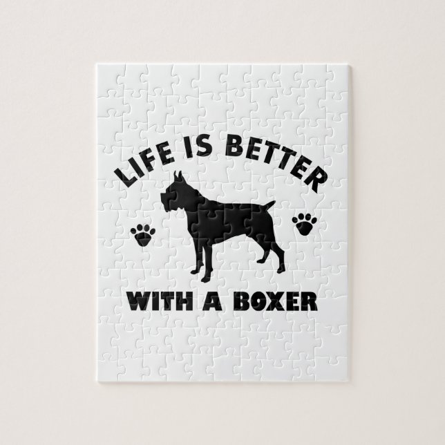 boxer dog design jigsaw puzzle (Vertical)