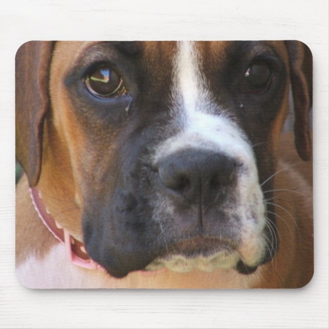 Boxer Dog Design Mouse Pad (Front)