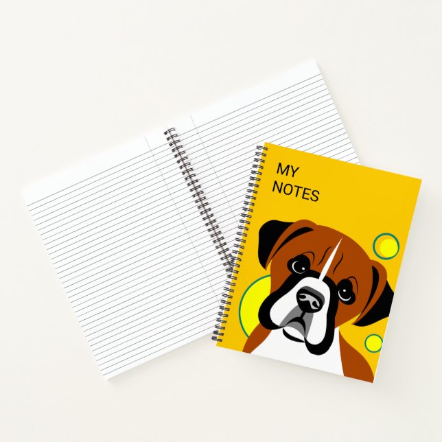 Boxer Dog Design Notebook (Inside)