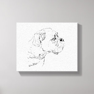 Boxer Dog – Dog Lover Minimalist Illustration Canvas Print