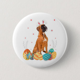 Boxer Dog Easter Bunny Shirt Dog 6 Cm Round Badge